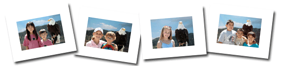 Kid pictures with eagle